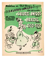 "SALUDOS AMIGOS/MELODY TIME" SEVEN PIECE SHEET MUSIC.