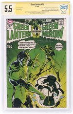 GREEN LANTERN VOL. 2 #76 APRIL 1970 CBCS VERIFIED SIGNATURE 5.5 FINE- (GREEN LANTERN/GREEN ARROW STORIES BEGIN).