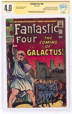 FANTASTIC FOUR #48 MARCH 1966 CBCS VERIFIED SIGNATURE 4.0 VG (FIRST SILVER SURFER & GALACTUS).