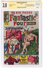 FANTASTIC FOUR ANNUAL #1 1963 CBCS VERIFIED SIGNATURE 3.0 GOOD/VG (FIRST LADY DORMA & KRANG).