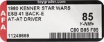 STAR WARS: THE EMPIRE STRIKES BACK (1980) - AT-AT DRIVER 41 BACK-E AFA 85 Y-NM+.