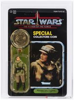 STAR WARS: THE POWER OF THE FORCE (1985) - PRINCESS LEIA ORGANA (COMBAT PONCHO) 92 BACK AFA 80 Y-NM.