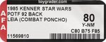 STAR WARS: THE POWER OF THE FORCE (1985) - PRINCESS LEIA ORGANA (COMBAT PONCHO) 92 BACK AFA 80 Y-NM.