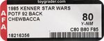 STAR WARS: THE POWER OF THE FORCE (1985) - CHEWBACCA 92 BACK AFA 80 Y-NM.