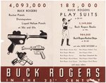 BUCK ROGERS COMPANY RARE 1930s PROMOTIONAL FOLDER SHOWING DAISY GUNS.