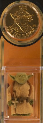 STAR WARS: THE POWER OF THE FORCE (1985) - YODA (BROWN SNAKE) 92 BACK AFA 80+ Y-NM.