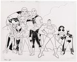 CON EDISON PRESENTS ADVENTURES WITH THE DC SUPER HEROES: POWER HOUSE! PROMO COMIC BOOK COVER ORIGINAL ART BY MIN S. KU.