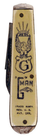 "G MAN" 1930s KNIFE.