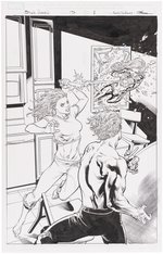 BLACK WIDOW: DEADLY ORIGIN #3 COMIC BOOK PAGE ORIGINAL ART BY TOM RANEY.