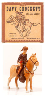 "DAVY CROCKETT AND HIS HORSE" PLASTIC FIGURES BY IDEAL.