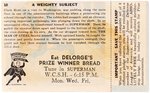 1941 SUPERMAN PREMIUM BREAD CARD #10 COMPLETE WITH STAMP.