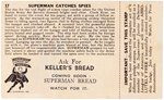 1941 SUPERMAN PREMIUM BREAD CARD #17 COMPLETE WITH STAMP.