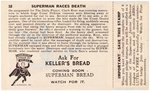 1941 SUPERMAN PREMIUM BREAD CARD #18 COMPLETE WITH STAMP.