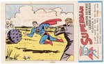 1941 SUPERMAN PREMIUM BREAD CARD #22 COMPLETE WITH STAMP.