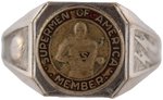 "SUPERMEN OF AMERICA - MEMBER" THE FIRST SUPERMAN RING & 1940 CONTEST PRIZE (OVERSTREET COLLECTION).