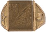 1941 SUPERMAN SECRET CHAMBER RING WITH INTERIOR IMAGE AND INITIAL "M" VARIETY (OVERSTREET COLLECTION).