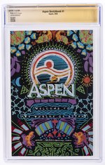 ASPEN SKETCHBOOK #1 2003 CGC JSA AUTHENTIC AUTOGRAPH 9.8 NM/MINT.