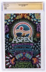 ASPEN SKETCHBOOK #1 2003 CGC JSA AUTHENTIC AUTOGRAPH 9.6 NM+.