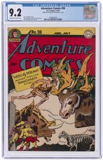 ADVENTURE COMICS #98 JUNE-JULY 1945 CGC 9.2 NM- FROM THE COLLECTION OF NICOLAS CAGE.