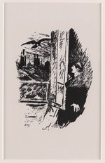 EDGAR ALLEN POE 1889 "LES POÈMES D'EDGAR POE" FRAMED FRENCH LITHOGRAPH TRIO.