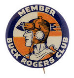 "BUCK ROGERS CLUB MEMBER" RARE BUTTON C. 1937.