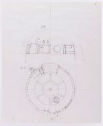 STAR WARS (1979) - ARTOO-DEETO (R2-D2) 12-INCH SERIES ORIGINAL ART ENGINEERING DRAWING TRIO.