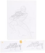 G.I. JOE ORIGINAL ART PRELIMINARY PENCIL DRAWING LOT BY DAVE DORMAN.