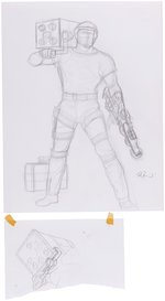 G.I. JOE ORIGINAL ART PRELIMINARY PENCIL DRAWING LOT BY DAVE DORMAN.