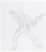 G.I. JOE ORIGINAL ART PRELIMINARY PENCIL DRAWING LOT BY DAVE DORMAN.