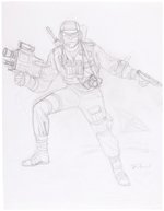 G.I. JOE ORIGINAL ART PRELIMINARY PENCIL DRAWING LOT BY DAVE DORMAN.