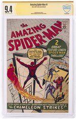 GOLDEN RECORD REPRINT - AMAZING SPIDER-MAN #1 1966 CBCS VERIFIED SIGNATURE 9.4 NM.