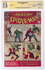 AMAZING SPIDER-MAN #4 SEPTEMBER 1963 CBCS VERIFIED SIGNATURE 2.5 GOOD+ RESTORED SLIGHT AMATEUR (FIRST SANDMAN).