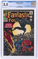 FANTASTIC FOUR #52 JULY 1966 CGC 5.5 FINE- (FIRST BLACK PANTHER).