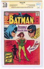 BATMAN #181 JUNE 1966 CBCS VERIFIED SIGNATURE RESTORED 3.0 SLIGHT AMATEUR GOOD/VG (FIRST POISON IVY).