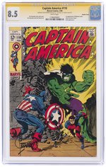 CAPTAIN AMERICA #110 FEBRUARY 1969 CGC 8.5 VF+ SIGNATURE SERIES (DOUBLE COVER - FIRST MADAME HYDRA).