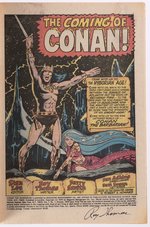 CONAN THE BARBARIAN #1 OCTOBER 1970 CBCS VERIFIED SIGNATURE 8.0 VF (FIRST CONAN).