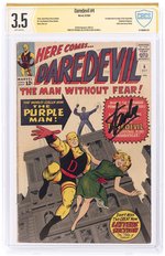 DAREDEVIL #4 OCTOBER 1964 CBCS VERIFIED SIGNATURE 3.5 VG- (FIRST PURPLE MAN).