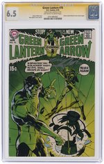 GREEN LANTERN VOL. 2 #76 APRIL 1970 CGC 6.5 FINE+ SIGNATURE SERIES (GREEN LANTERN/GREEN ARROW STORIES BEGIN).