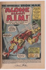 IRON MAN #1 MAY 1968 CBCS VERIFIED SIGNATURE 7.5 VF-.