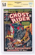 MARVEL SPOTLIGHT #5 AUGUST 1972 CBCS VERIFIED SIGNATURE 5.0 VG/FINE (FIRST GHOST RIDER).