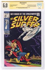 SILVER SURFER #4 FEBRUARY 1969 CBCS VERIFIED SIGNATURE 6.0 FINE (SILVER SURFER VS. THOR).