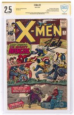 X-MEN #9 JANUARY 1965 CBCS VERIFIED SIGNATURE 2.5 GOOD+.