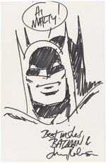 BATMAN HEAD SKETCH ORIGINAL ART BY JERRY ROBINSON.