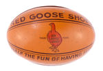 "RED GOOSE SHOES" TIN FOOTBALL CANDY CONTAINER.