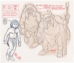 MIGHTOR HANNA-BARBERA MODEL SHEET OF "NORG AND KRAGOR" BY ALEX TOTH.