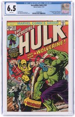 INCREDIBLE HULK #181 NOVEMBER 1974 CGC 6.5 FINE+ (FIRST FULL WOLVERINE).