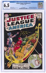 JUSTICE LEAGUE OF AMERICA #3 FEBRUARY-MARCH 1961 CGC 6.5 FINE+.