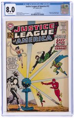 JUSTICE LEAGUE OF AMERICA #12 JUNE 1962 CGC 8.0 VF (FIRST DOCTOR LIGHT).