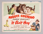 ABBOTT & COSTELLO "IT AIN'T HAY" TITLE CARD.