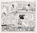 SUPERMAN'S GIRLFRIEND, LOIS LANE #92 ORIGINAL ART HALF PAGE BY CURT SWAN.